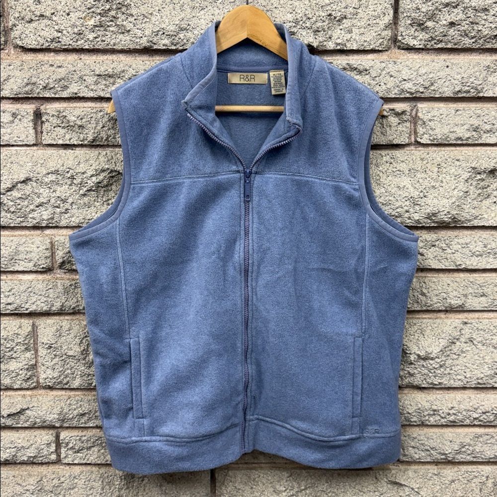 Vintage R&R Light Blue Fleece Vest